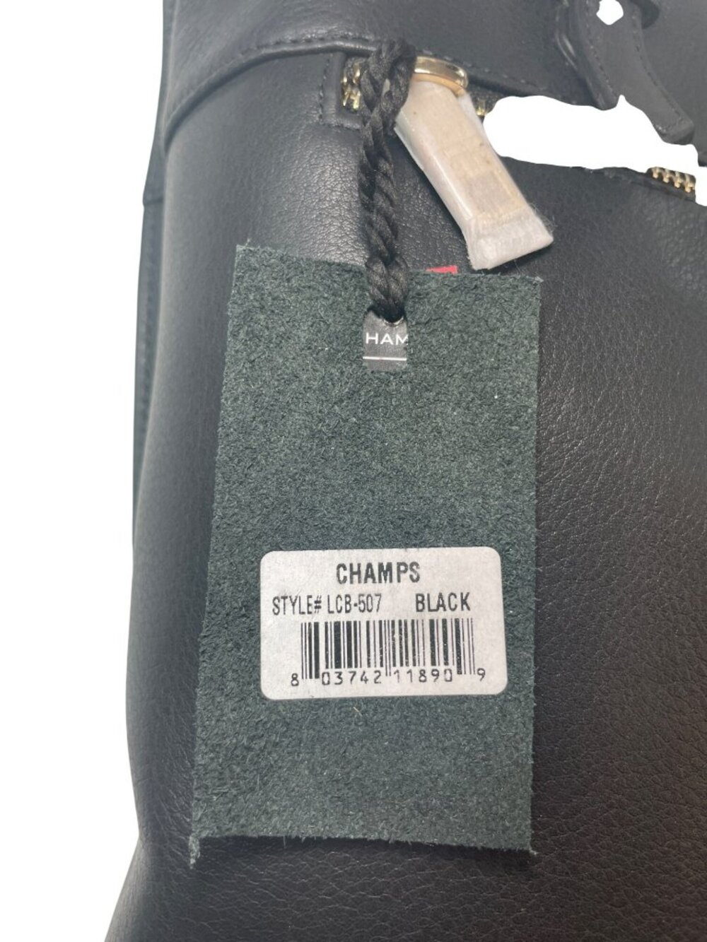 Champs Leather Black Tote Bag RFID Protection LCB-507 NWT - Picture 4 of 12